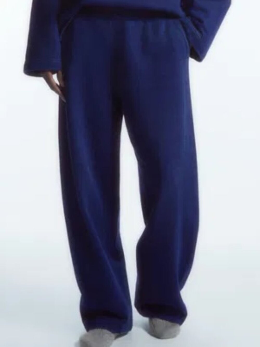 COS Relaxed Wide-Leg Joggers – Deep Blue size small